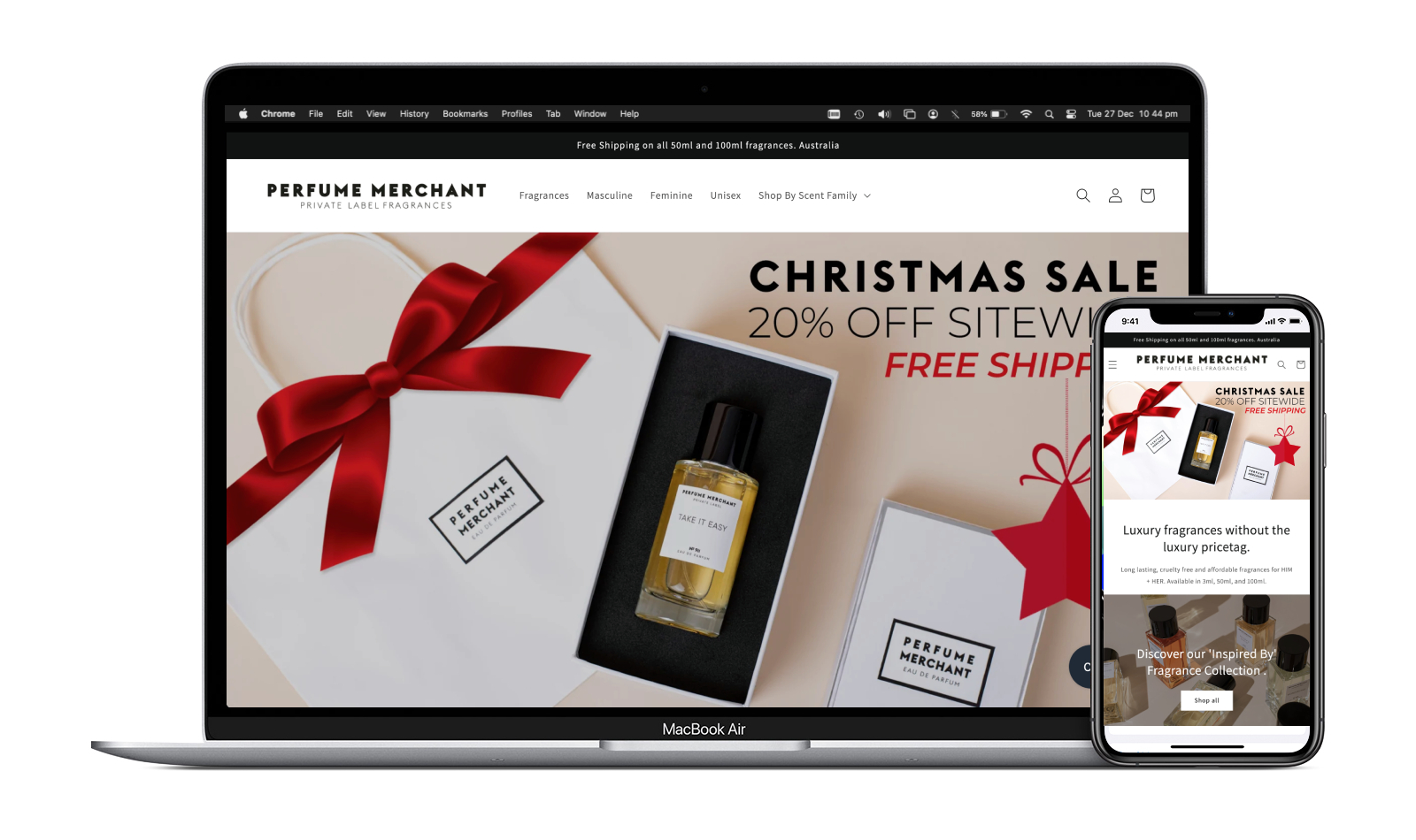Perfume Merchant e-commerce fragrance website