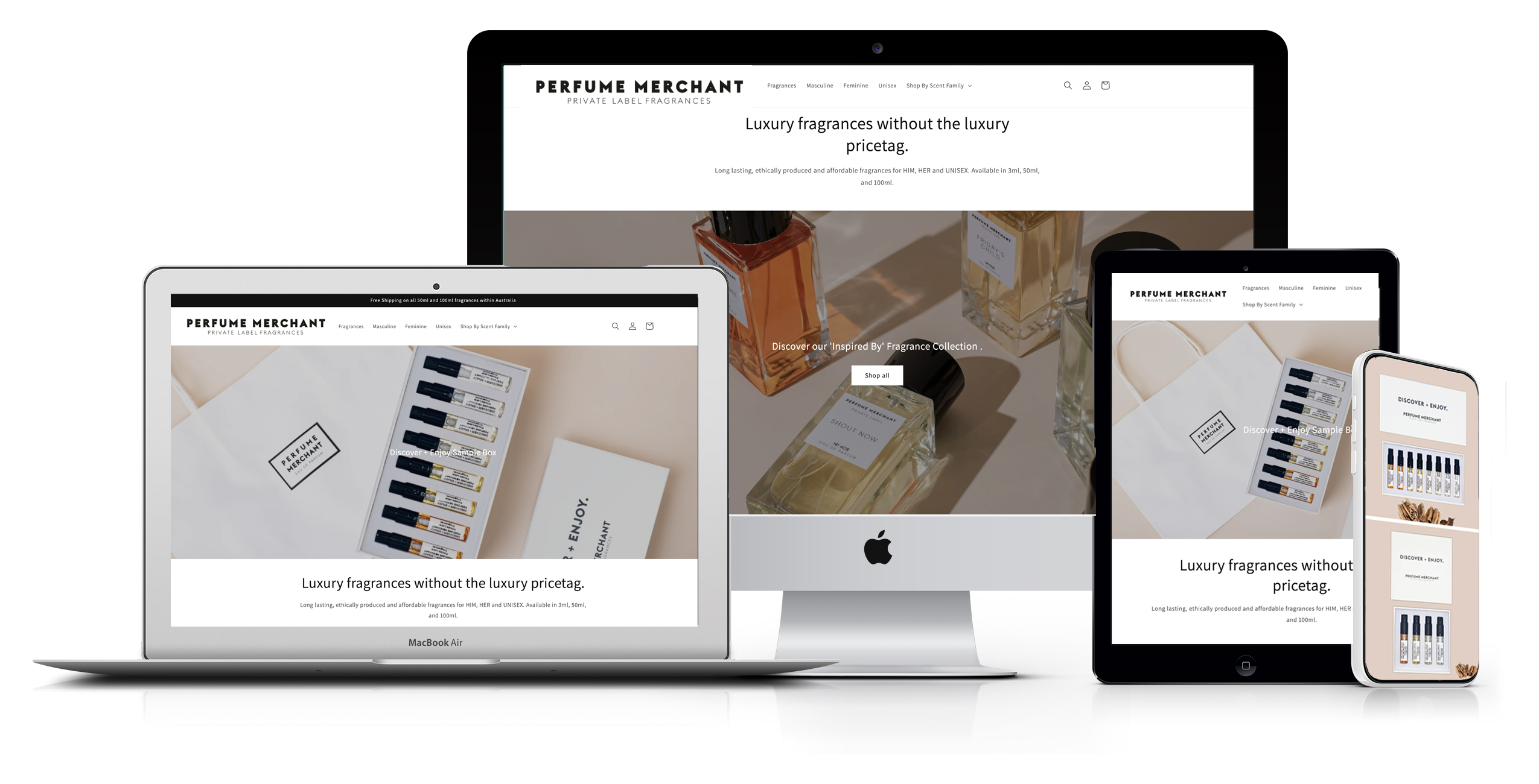 Perfume Merchant tester fragrances website