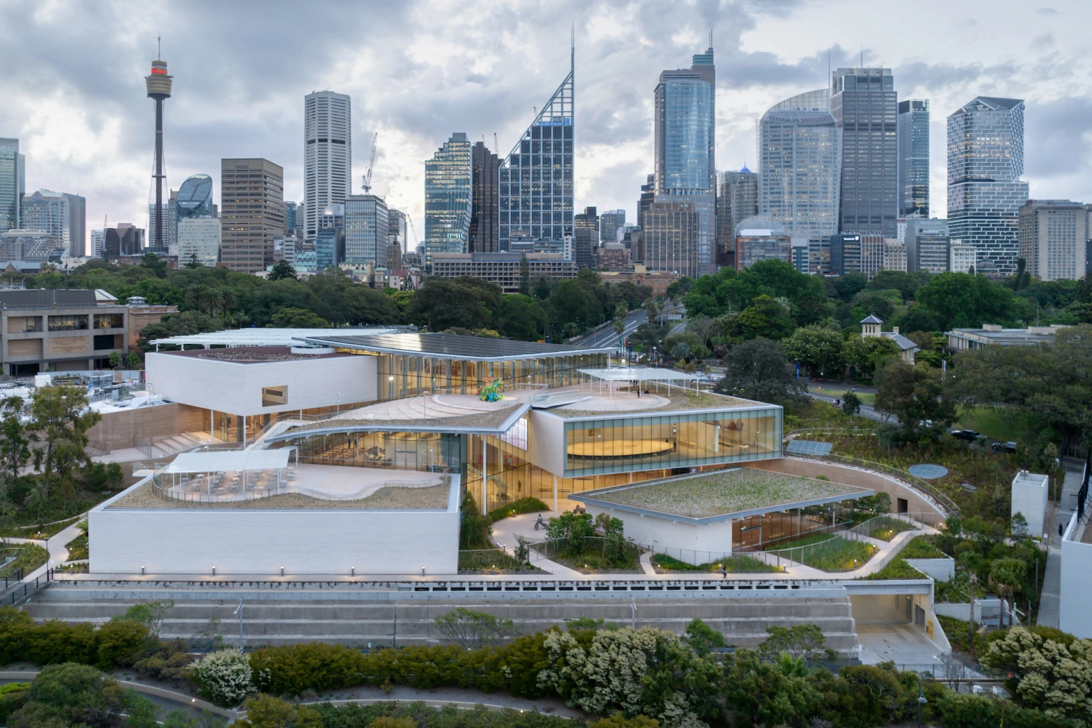 Art Gallery of NSW expansion as seen from Wooloomooloo