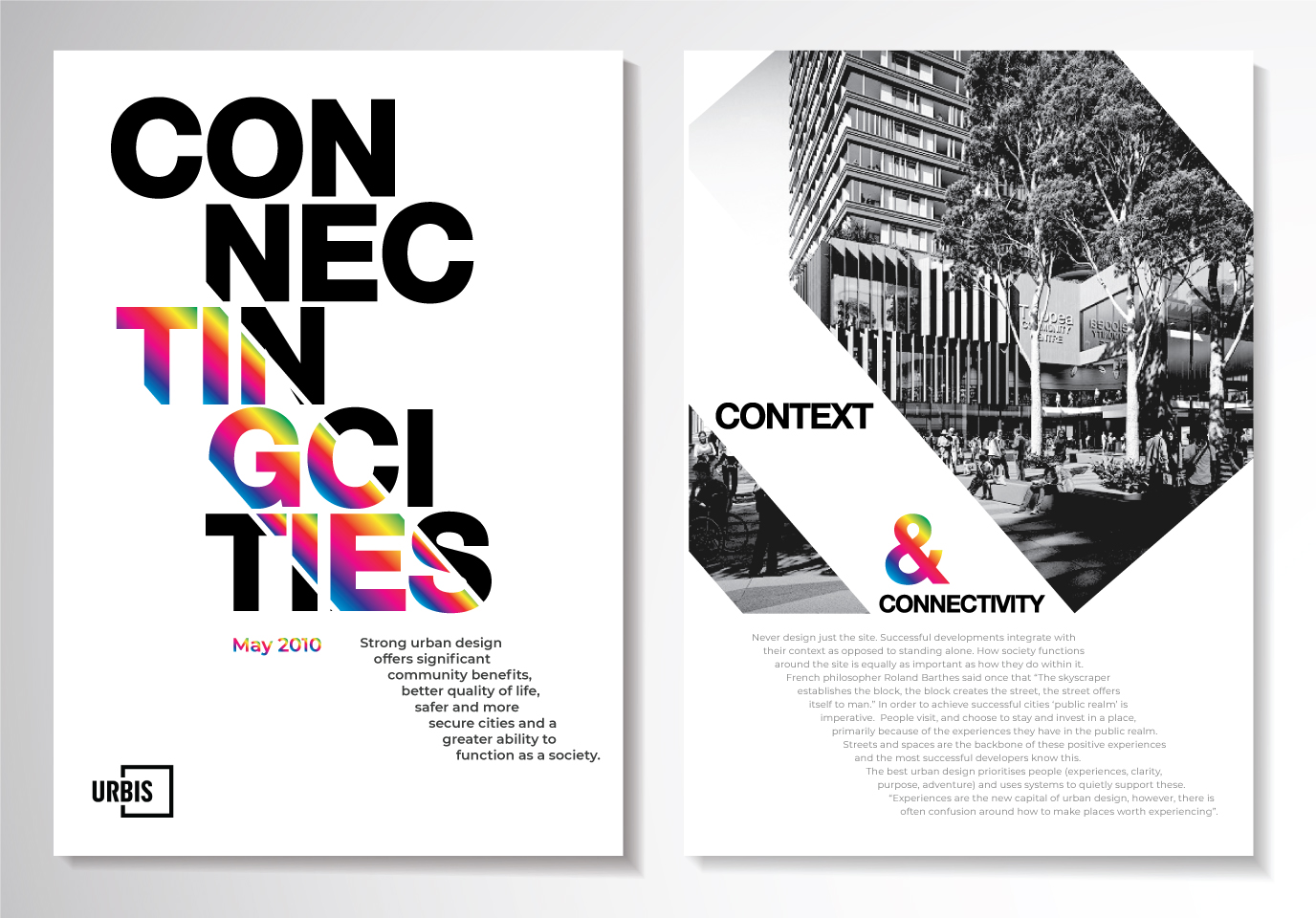 Urbis 'Connecting Cities' Visual Identity & Report Covers