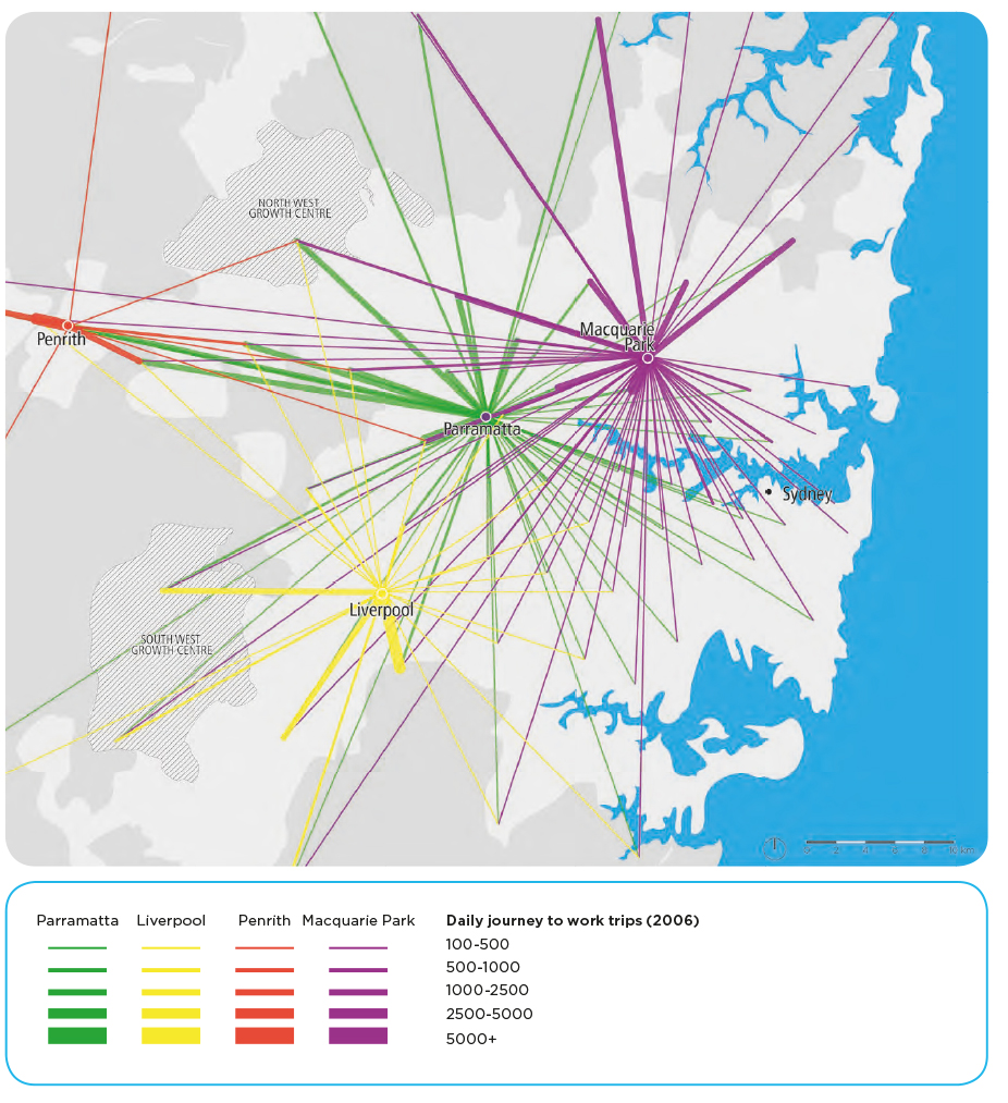 Journey to Work (Origin and Destinations) Spider Diagram
